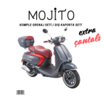Arora Mojito Füme Gri Grenaj Seti 22 Parça + Çantalı
